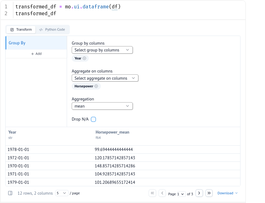 No code transformations